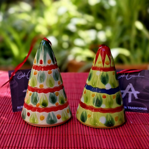 Ornament Christmas Tree 3D figure Set of 2 MultiColors