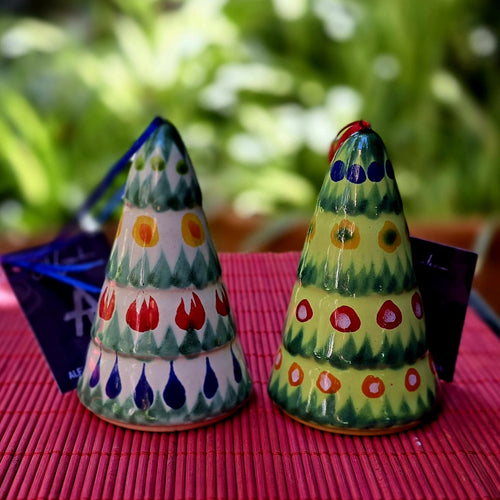 Ornament Christmas Tree 3D figure Set of 2 MultiColors