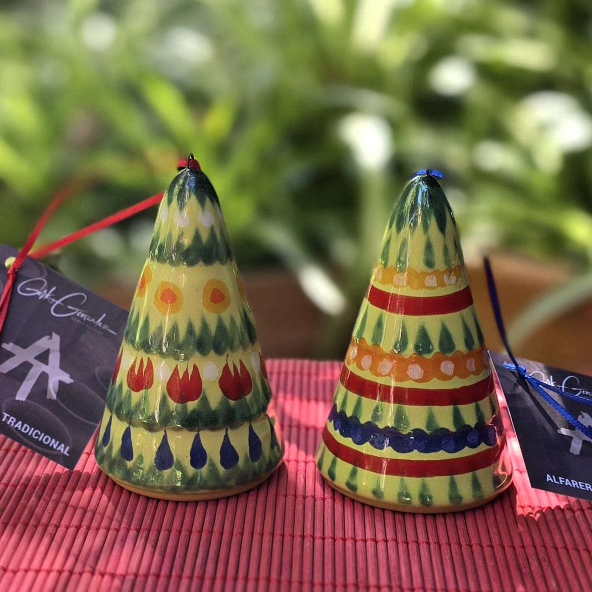 Ornament Christmas Tree 3D figure Set of 2 MultiColors