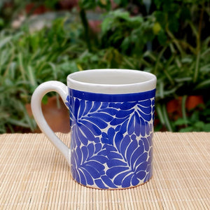 Coffee Mug Milestones Pattern Blue and White