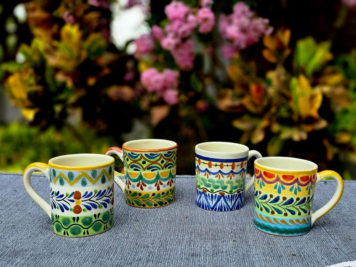 Coffee Mugs Set of 4 Happy BordersCoffe MugGorky Gonzalez Store240821 - 05