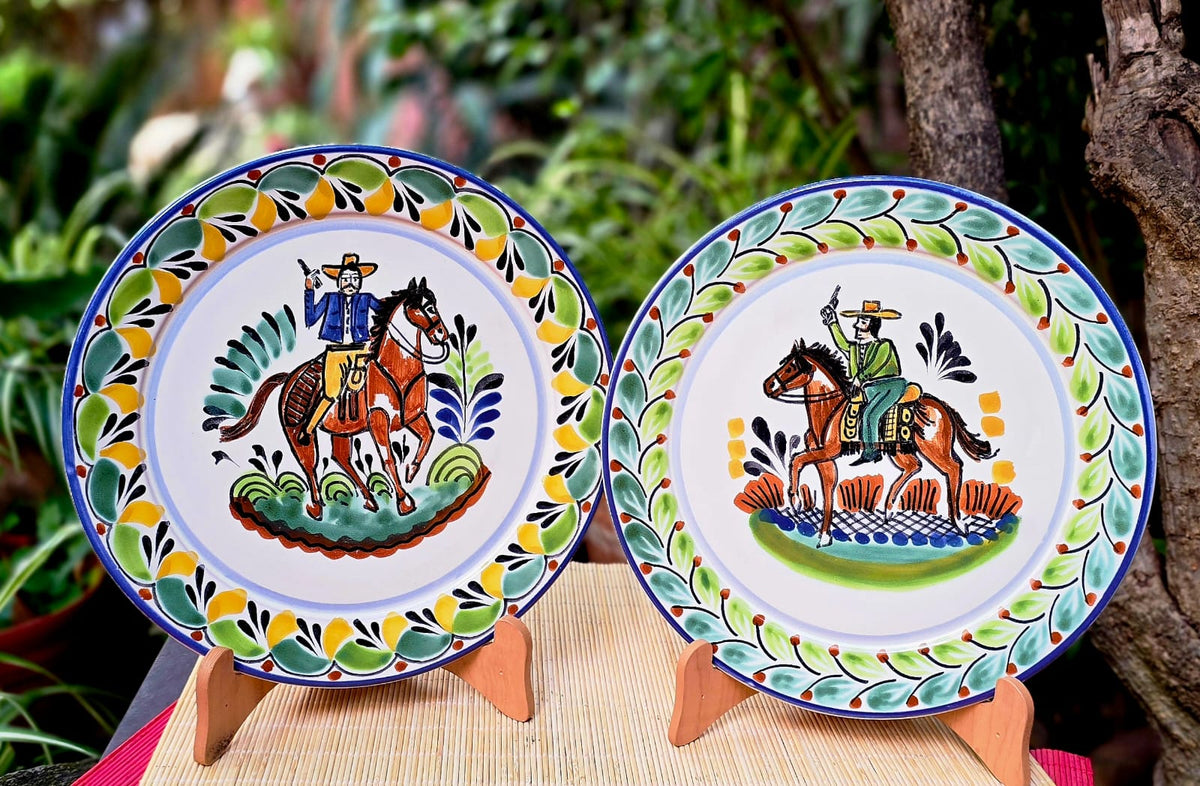 Cowboy Rodeo Plates tableware ranch Gifts texas kentucky handmade art ...