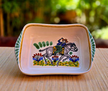 Cowboy Mini Rectangular Bowl 7.7" x 5.3" MultiColors