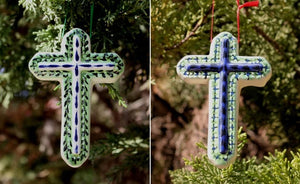 Juego de 2 cruces decorativas multicolores 