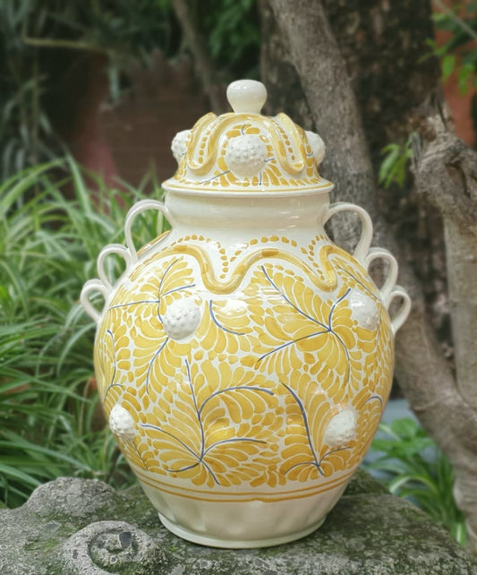 Decorative Small Vase w/strawberries 11.8 in H Milestones Pattern