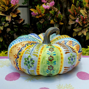 Decorative Ceramics Pumpkin Medium 9.5 or Large 15 in D - Happy BordersDecorative VaseGorky Gonzalez Store240801 - 05