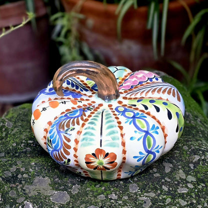 Decorative Ceramics Small Pumpkin 8.7 in D - Happy Borders