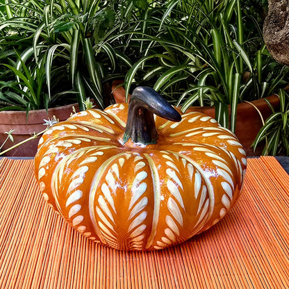 Decorative Ceramics Small Pumpkin 8.7 in D