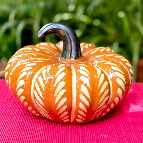 Decorative Ceramics Small Pumpkin 8.7 in D