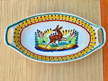 Deer Oval Bowl with handles / Serving Piece Multi-colors