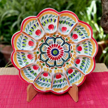 Deviled Eggs / Snack Plate Flower Shape 10" D MultiColors