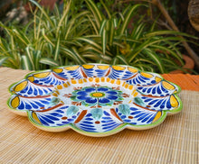 Deviled Eggs / Snack Plate Flower Shape 10" D MultiColors