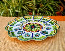 Deviled Eggs / Snack Plate Flower Shape 10" D MultiColors