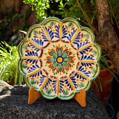 Deviled Eggs / Snack Plate Flower Shape 10" D MultiColors