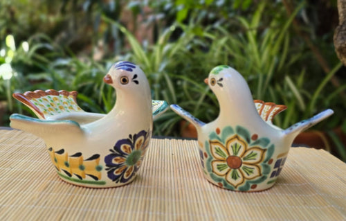 Dove Suacer 3.9 in H - Set of 2 - MultiColors