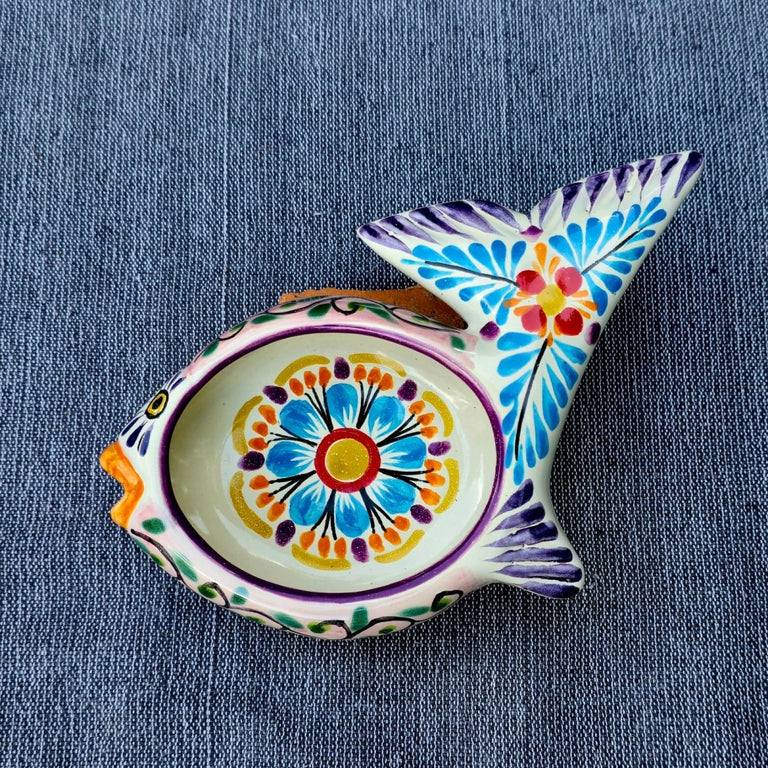 Mexican Ceramics Fish Snack Bowl handcrafts tableware mayolica