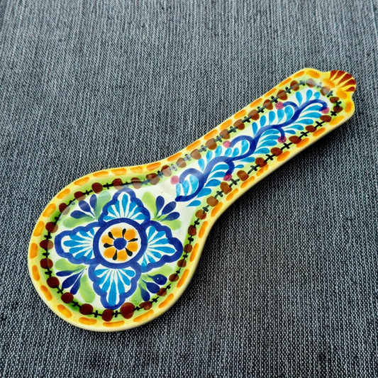 Flower Round Spoon Rest 9.1 x 3.7 in - Happy BordersSpoon RestGorky Gonzalez Store240719 - 13
