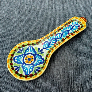 Flower Round Spoon Rest 9.1 x 3.7 in - Happy BordersSpoon RestGorky Gonzalez Store240719 - 13