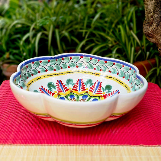Ensaladera de flores 10" D MultiColors 