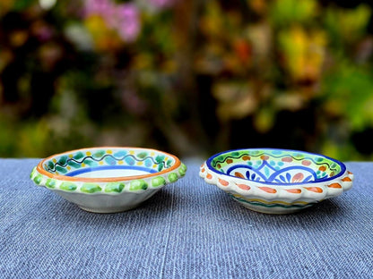 Flower Snack Bowl 5 in D Set of 2 Happy BordersSaucersGorky Gonzalez Store240725 - 01