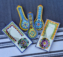 Flower Spoon Rest Set of 5 - Happy Borders MultiColorsSpoon RestGorky Gonzalez Store240719 - 11