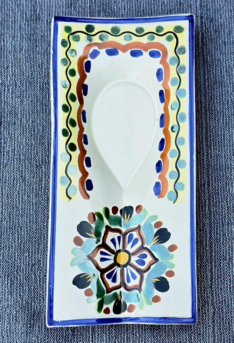 Flower Spoon Rest Set of 5 - Happy Borders MultiColorsSpoon RestGorky Gonzalez Store240719 - 11