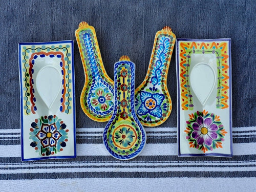 Flower Spoon Rest Set of 5 - Happy Borders MultiColorsSpoon RestGorky Gonzalez Store240719 - 11