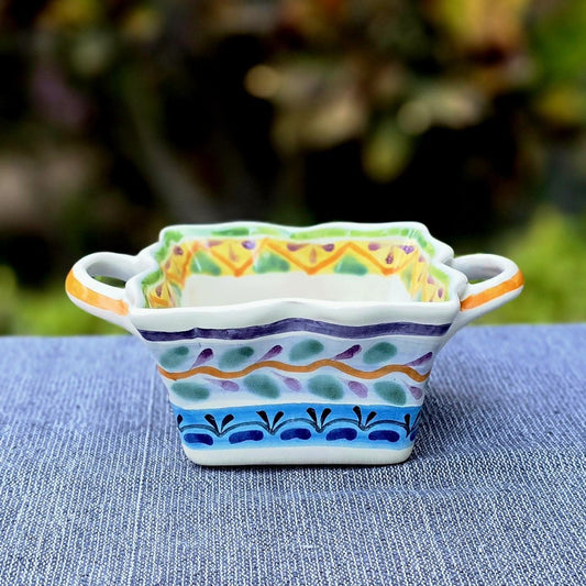 Flower Square Basket 4.7in W X 3in H Happy BordersSaucersGorky Gonzalez Store240726 - 03