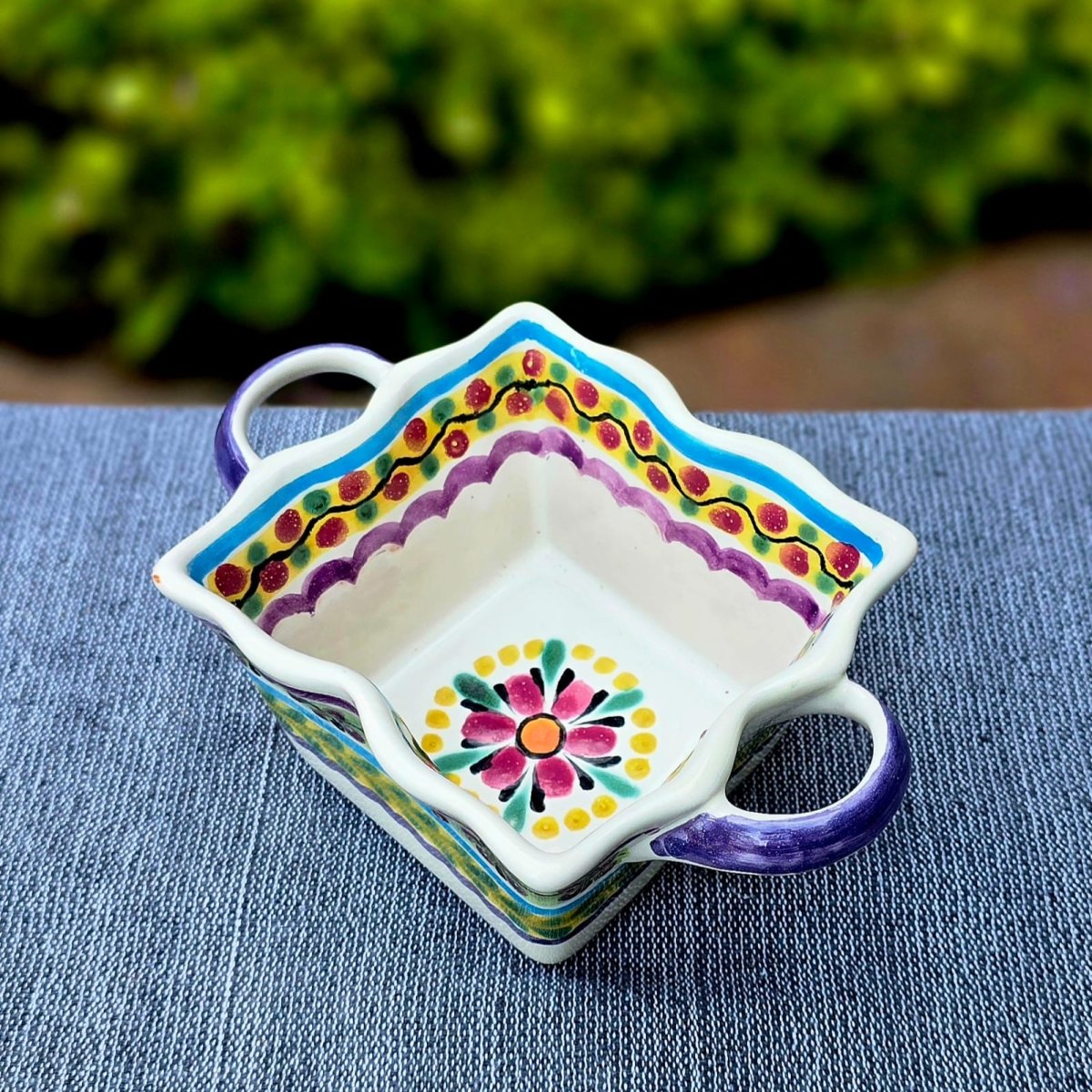 Flower Square Basket 4.7in W X 3in H Happy BordersSaucersGorky Gonzalez Store240726 - 05
