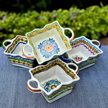 Flower Square Basket 4.7in W X 3in H Set of 4 Happy BordersSaucersGorky Gonzalez Store240726 - 06