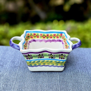 Flower Square Basket 4.7in W X 3in H Set of 4 Happy BordersSaucersGorky Gonzalez Store240726 - 06