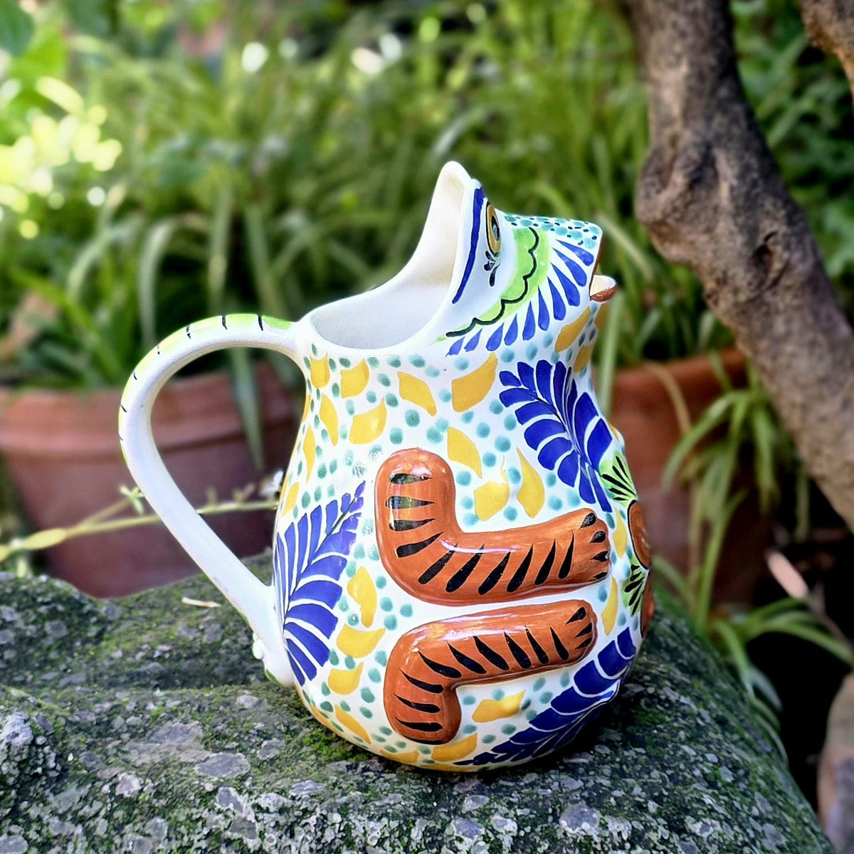Mexican Ceramics Frog Large Pitcher 50 Oz Mayolica Ceramic Mexico ...