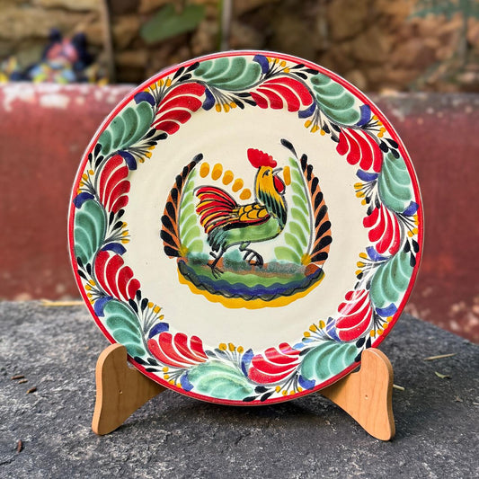 Rooster III Christmas Plates Multi-colors