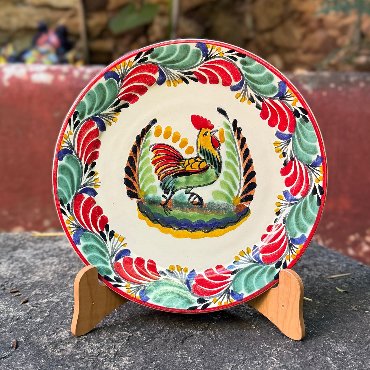 Hahn III Weihnachtsteller Mehrfarbig 