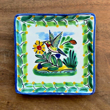 Bird HummingBird Bread Square Plate / Tapa Plate 5x5" MultiColors