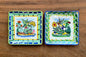 Bird HummingBird Bread Square Plate / Tapa Plate 5x5" MultiColors