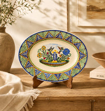 HummingBirds medium oval platter 16.*11.8 in MultiColors