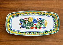 HummingBirds Rectangular Long Platter 14.6 X 7.1 in MultiColors