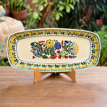 HummingBirds Rectangular Long Platter 14.6 X 7.1 in MultiColors