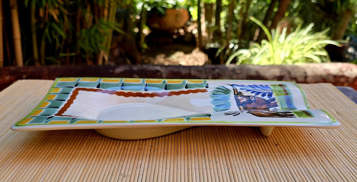 Longhorn Rectangular Spoon Rest 10.6 x 5.2 in - MultiColors