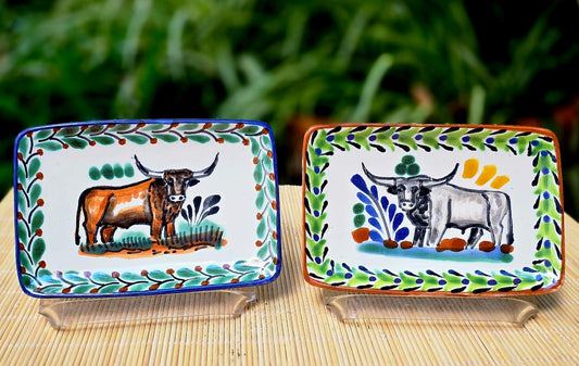 LongHorn Mini Rectangular Tray 3.9 X 5.5" Set of 2(Pieces) Multicolors - A