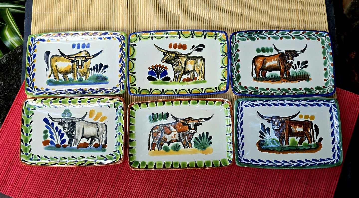 Mini bandeja rectangular Butterfly de 3,9 x 5,5 pulgadas, juego de 2 (piezas), multicolores 