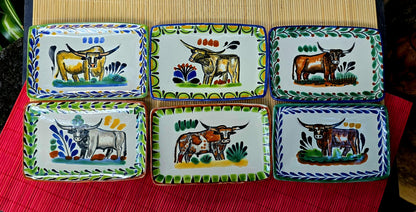 LongHorn Mini Rectangular Tray 3.9 X 5.5" Set of 6(Pieces) Multicolors