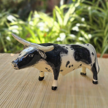 Juego de 3 cuencos con patas de cerdito azul y blanco 