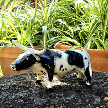 Juego de 3 cuencos con patas de cerdito azul y blanco 