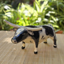 Juego de 3 cuencos con patas de cerdito azul y blanco 