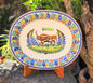 LongHorn Decorative / Serving Semi Oval Platter / Tray 16.9x13.4" MultiColors - D