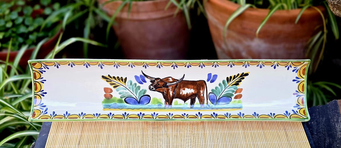Plato para refrigerios Deer Canoe 17,7 in L MultiColors 