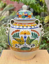 Love Birds Decorative Vase Large Gto Jar 16.5" H MultiColors