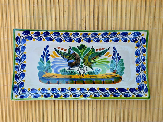 Love Birds Rectangular Plate / Tray MultiColors